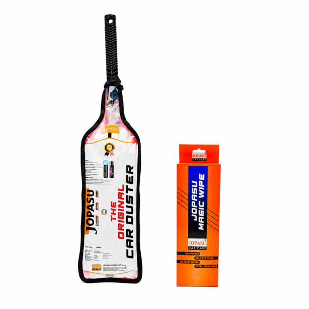 Jopasu Car Duster Brush and 380 GSM Microfibre Cloth.