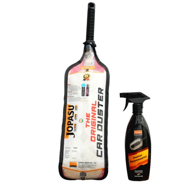 Jopasu Car Duster with Duster Rejuvenator (500 ml, White)